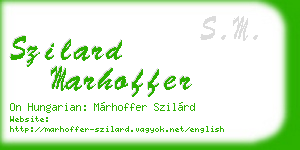 szilard marhoffer business card